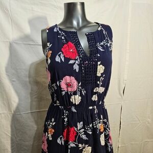 Market & Spruce Womens Medium Navy Floral Mini Dress‎